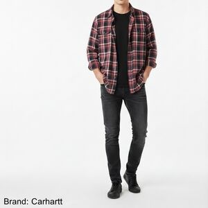 Carhartt Red and Black Plaid Shirt